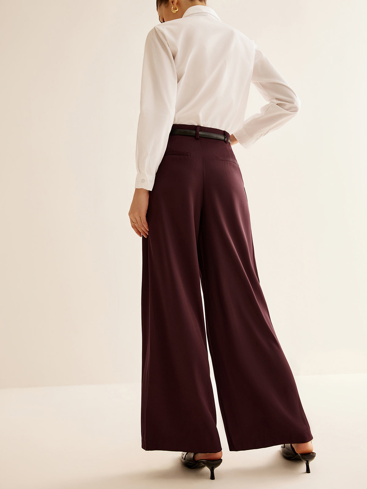 Pleated Wide Leg Pants