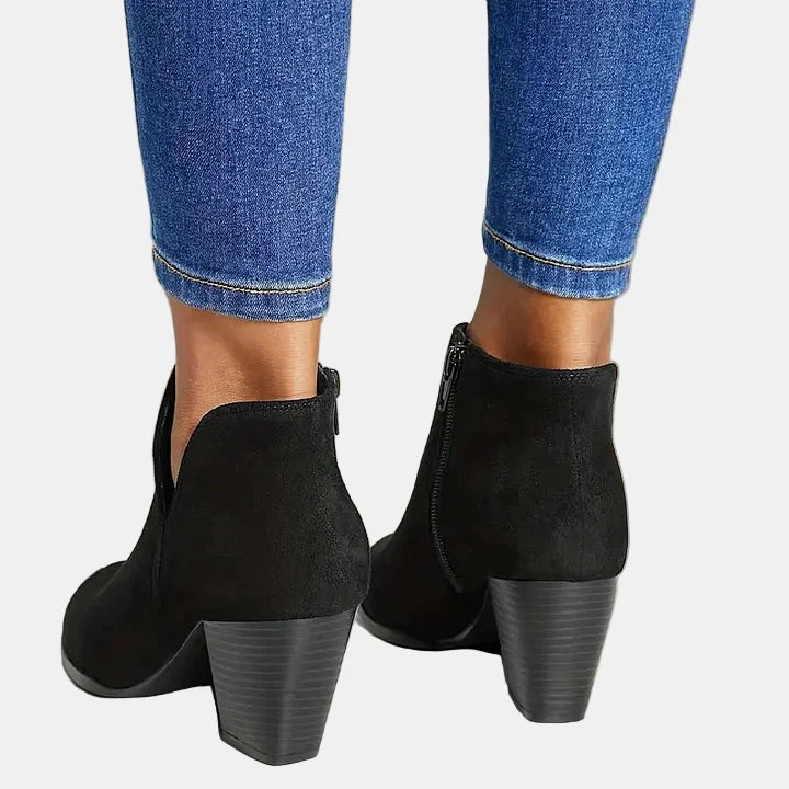 Hailey - Block Heel Ankle Boots