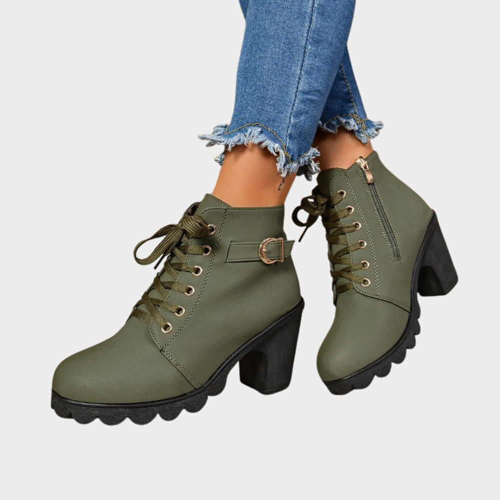 Kenna - Block Heel Ankle Boots