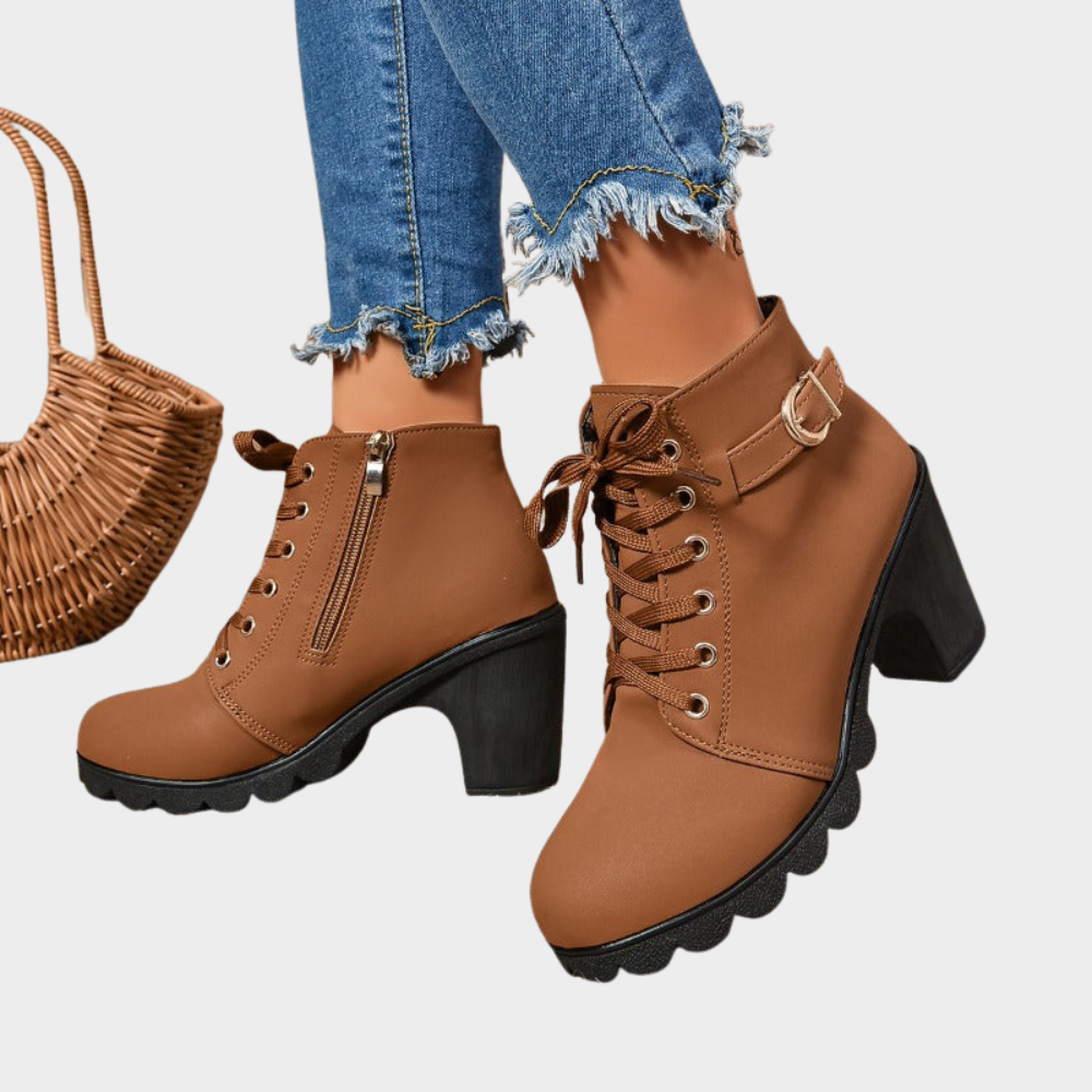 Kenna - Block Heel Ankle Boots