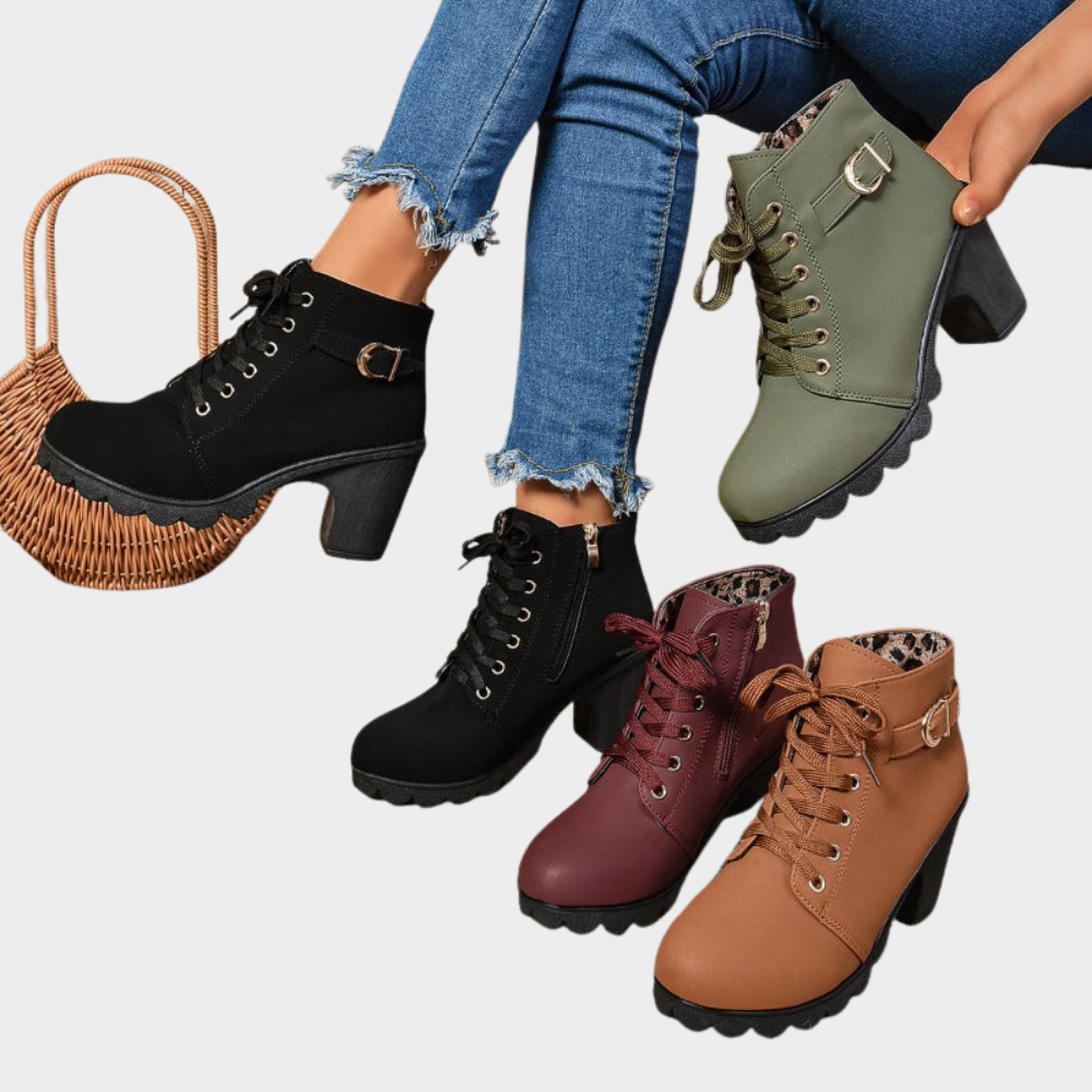 Kenna - Block Heel Ankle Boots