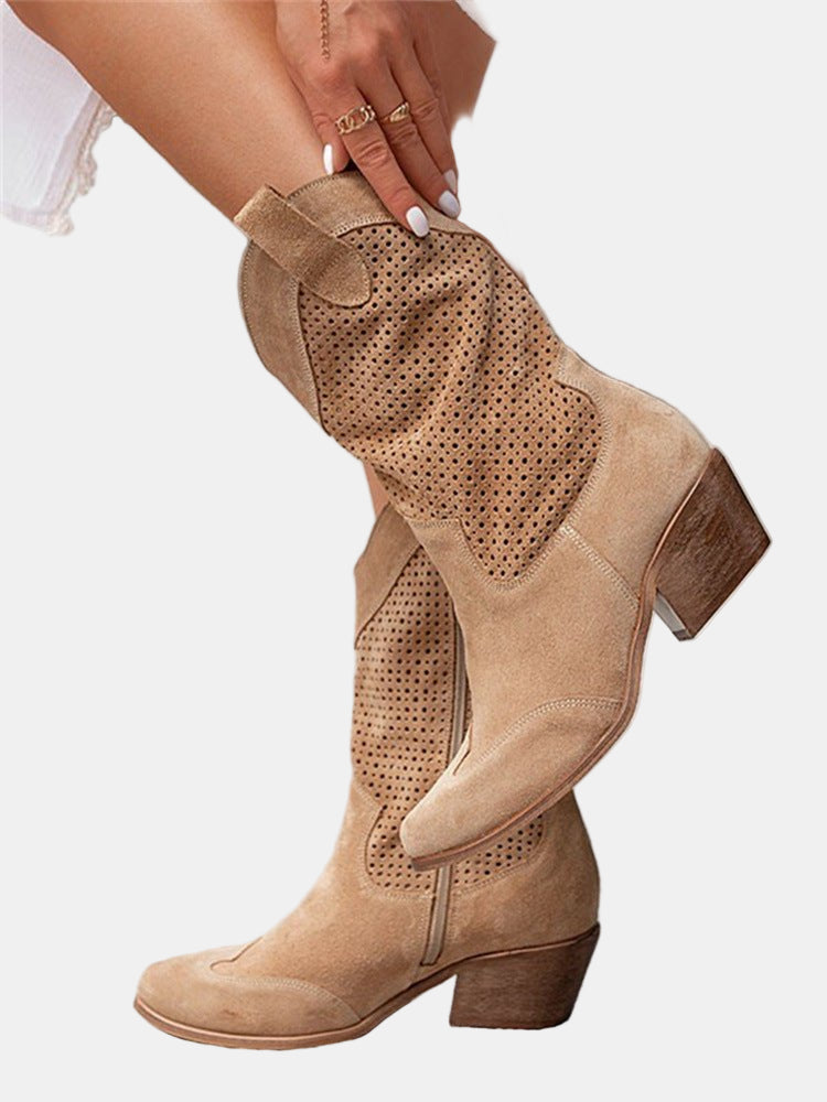 Piper - Perforated Ankle Boots