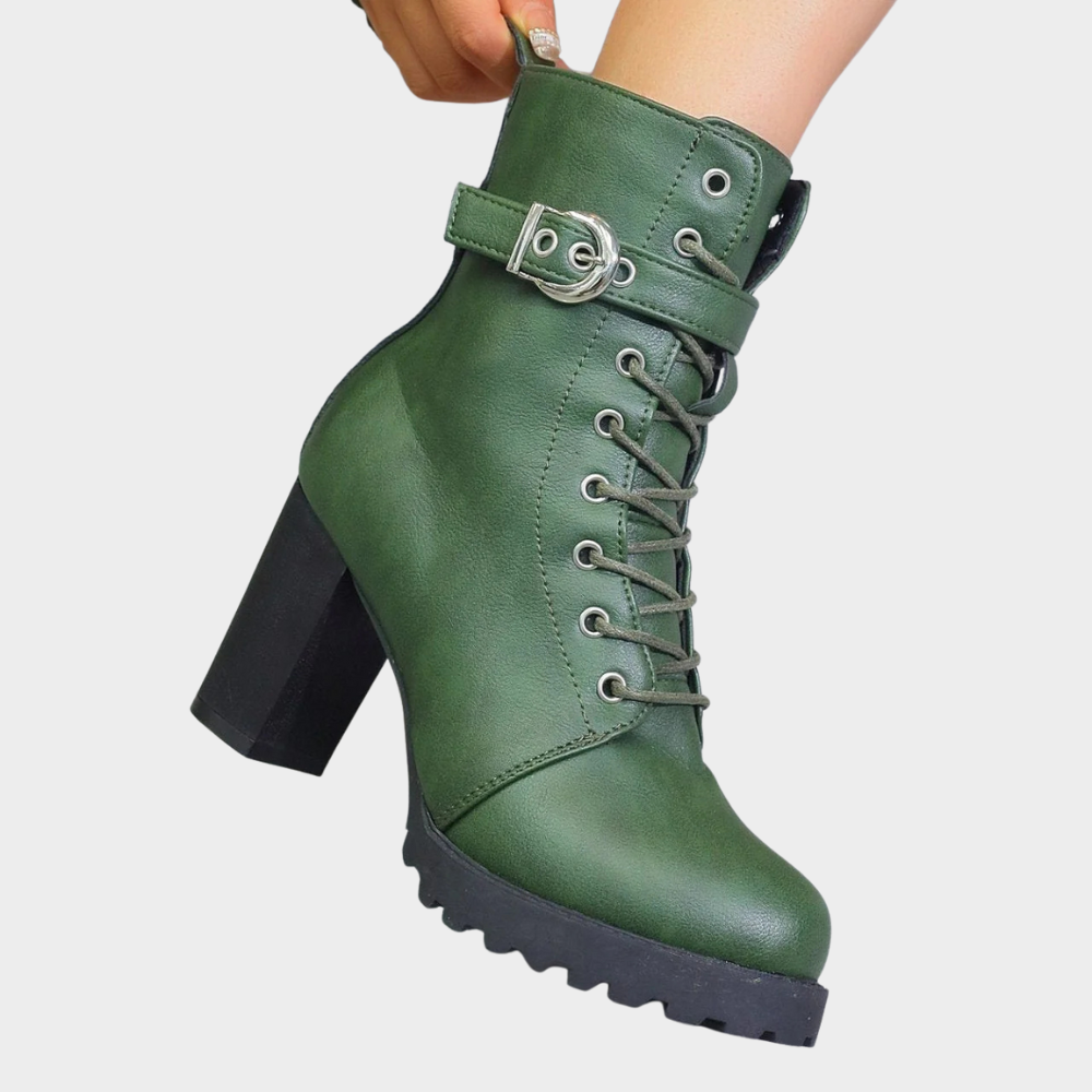 Quinn - Flared Heel Ankle Boots