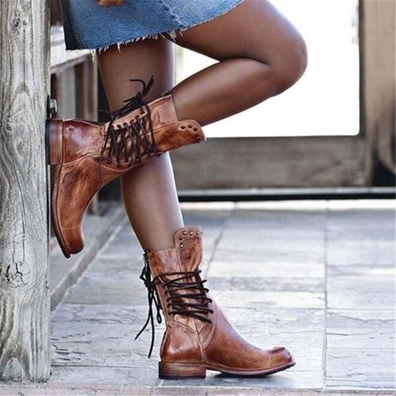 Nona - rustic vintage leather boots