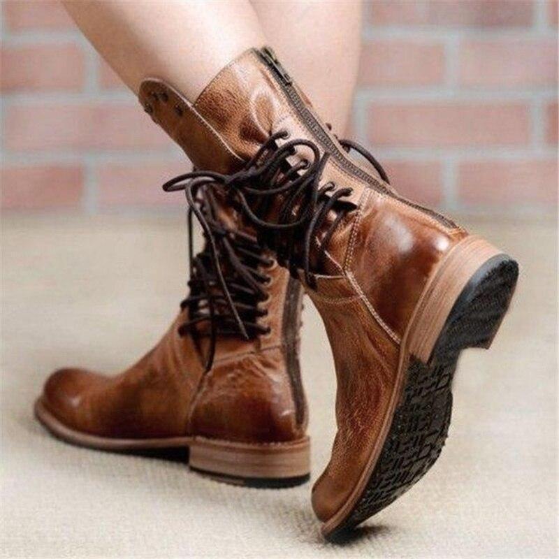 Nona - rustic vintage leather boots