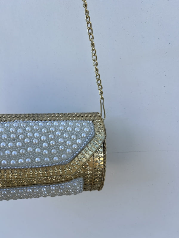 Clutch Brass Cylinder Pearls