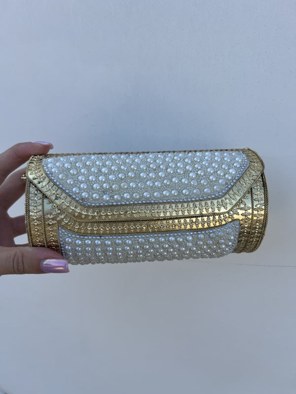 Clutch Brass Cylinder Pearls