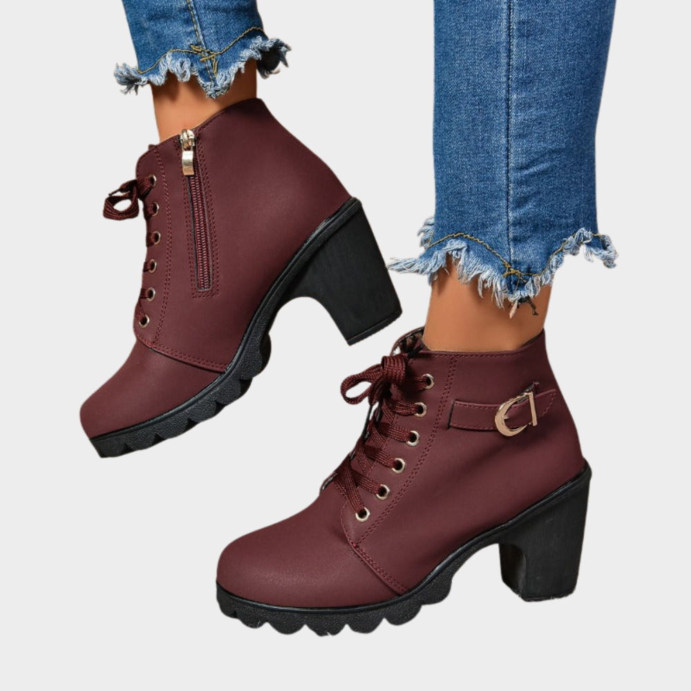 Kenna - Block Heel Ankle Boots