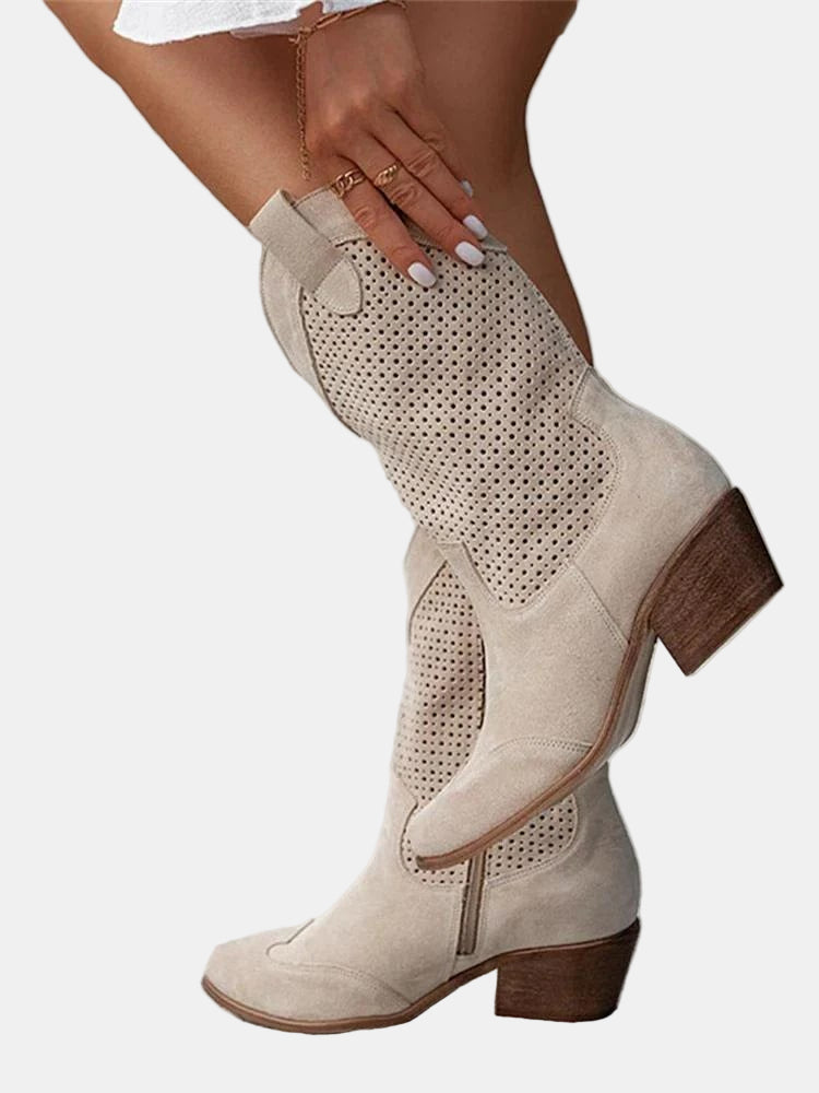 Piper - Perforated Ankle Boots