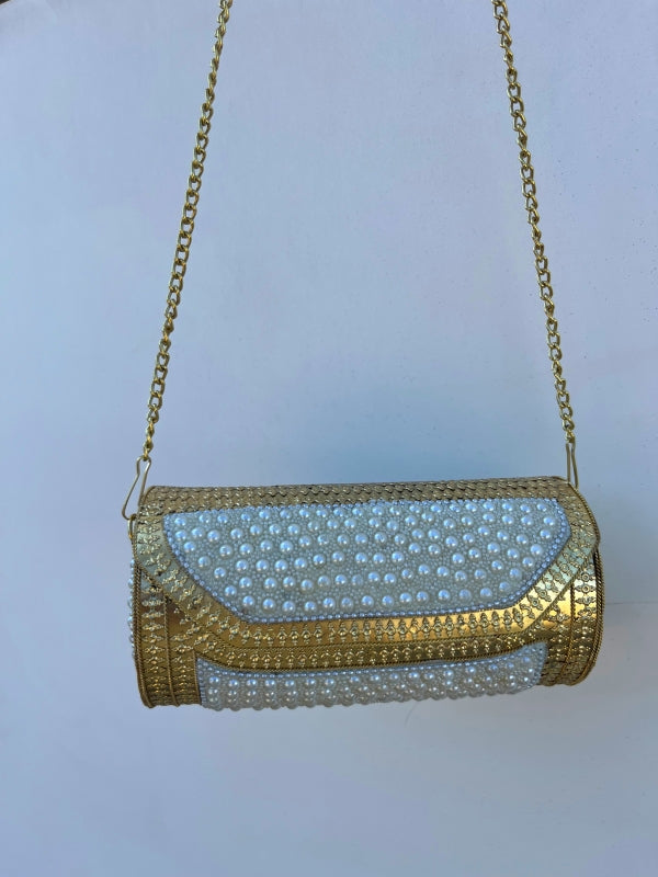 Clutch Brass Cylinder Pearls