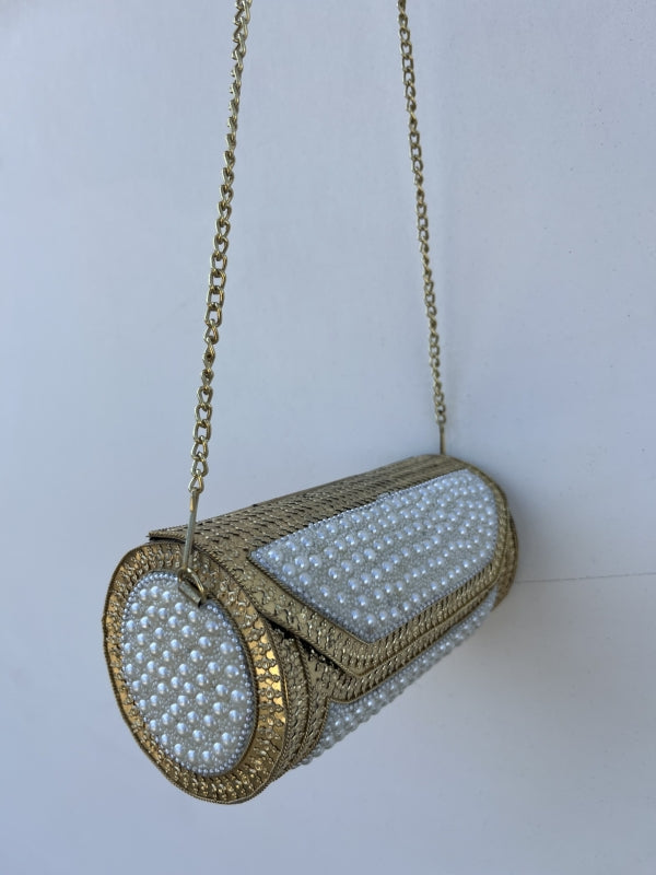Clutch Brass Cylinder Pearls